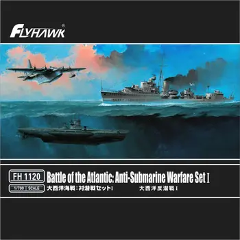 Flyhawk FH1120 scara 1/700 Battle of the Atlantic:Anti-Submarine Warfare Set Model Kit de Asamblat