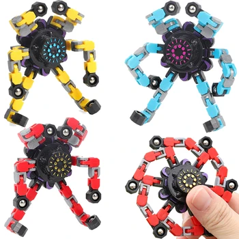 Giroscop Cadou Degetului Senzoriale Jucărie DIY Rotație Deformabile Lanț cu ventuza Portabile de Relief de Stres Jucărie Jucărie de Învățământ