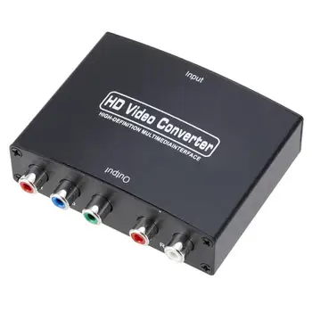 HD 1080P compatibil HDMI la 5 RCA RGB Component YPbPr Video R/L Audio Convertor Adaptor