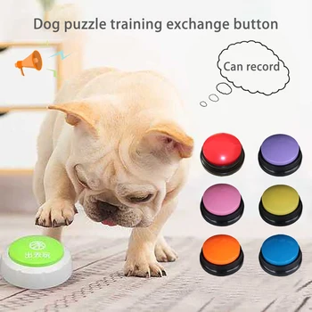 Interactive Jucării Câine de Înregistrare Vorbesc Transporta Ușor de Înregistrare de Voce Buton de Sunet pentru Copil Câine de Companie Jucărie Interactiv Butonul de Răspuns