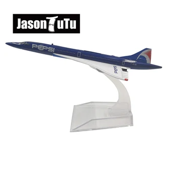 JASON TUTU 16cm Avion Concord Model de Avion de Aeronave Model de turnat sub presiune, Metal 1/400 Scară Fabrica de Avioane en-Gros de Dropshipping