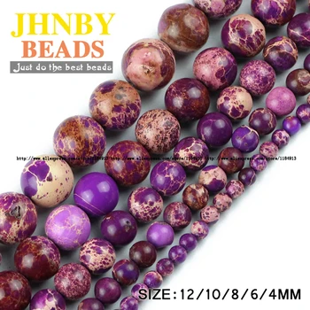 JHNBY AAA Violet Imperial pin margele Piatra Naturala Rotund margele Vrac mingea 4/6/8/10/12MM Bijuterii brățară accesorii face DIY