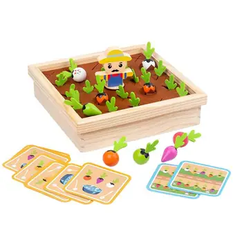Joc De Memorie Pentru Copii Montessori Din Lemn Jucarii Educative Puzzle-Uri De Memorie Morcovi Recoltare Joc Intelectual Copilul Partid Jocuri De Masă