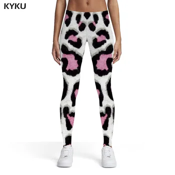 KYKU Jambiere Leopard Femei de Arta Imprimate pantaloni de Strada 3d de Imprimare Harajuku Sexy Femei Jambiere Pantaloni Casual de Vară de Moda Doamnelor