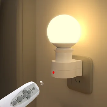 LED inteligent de Control de la Distanță Luminile Dormitor Noptieră Lampa de Perete Soclu Plug Lumina de Noapte+Comutator Setare Timp de Trei moduri de Reglaj