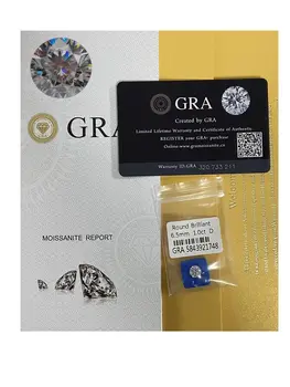 Meisidian Real 0,5 La 10 Carate G VVS1 Diamante în Vrac Piatra Moissanite GRA