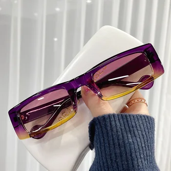 Mic Cadru ochelari de Soare Femei 2022 Dreptunghi de Moda Hip Hop Nuante pentru Femei de Lux de Designer Pătrat Lentes De Sol UV400