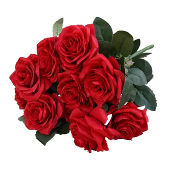 Mov De Mătase Artificială Flori De Trandafir De Simulare Trandafiri Nunta Buchet De Mireasa Fotografie Recuzită Grădină Acasă Fals Flori Decor
