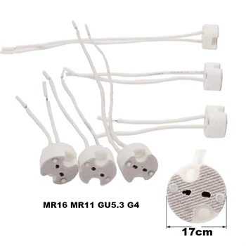 MR16 MR11 GU5.3 G4 cu Halogen lampă cu LED-uri Becuri Titular de Bază Socket ceramice Adaptor Conector de Sârmă
