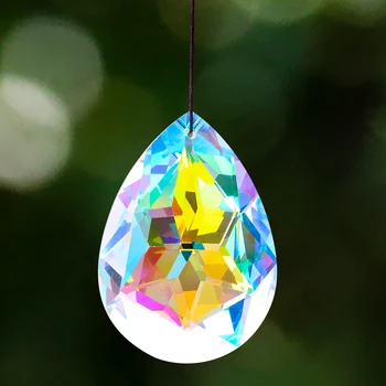 Muy Bien 75mm Culoare Crystal Prism SunCatcher Lucios Decor Candelabru Piese de BRICOLAJ Home Garden Decor de Nunta Accesorii