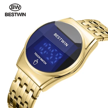 New Fasion Brand de Lux bestwin Ecran cu LED-uri ceasuri Barbati 3Bar Impermeabil Bărbați Ceas de mână din Oțel Inoxidabil Ceas Relogio Masculino