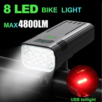 NEWBOLER Biciclete Față de Lumină 4800Lumen Biciclete Lumina 10000mAh rezistent la apa Lanterna USB de Încărcare MTB de Ciclism Rutier Lampa Accesorii