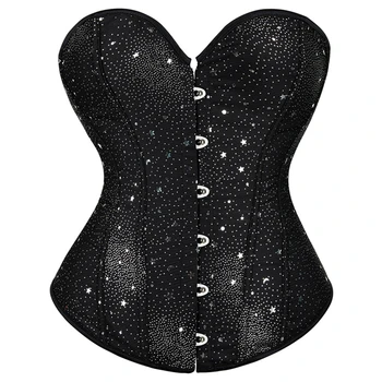 Noi Cerul Înstelat Sexy Negru De Mireasa Rochie De Mireasa S-Au Adunat Talie Corset Sexy Femei Gotic Busiter Topuri Body Shaper Slăbire Haine