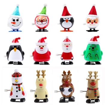 Noi de Craciun un Ceas Sărituri Jucarii pentru Copii Mini Cadou de Crăciun Vintage Moș Crăciun, om de Zăpadă Vânt de Până Jucării Pentru Copii Cadou ZLL