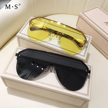 Noua Epocă Pătrat Supradimensionat ochelari de Soare Femei Barbati Brand Designer Transparent Gradient de Ochelari de Soare Cadru Mare UV400 Ochelari