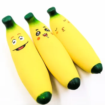 Noutatea Elastic Lent De Creștere De Memorie Jucărie Nisip Simulare Banana Lala Le-A Umplut Cu Nisip De Fructe De Aerisire Frământa Jucărie