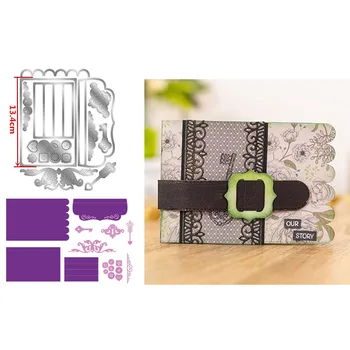 Pagina file Geanta Card Moare Scrapbooking Metal de Tăiere Mor Pentru DIY Embosare Carduri Decorative Consumabile Noi 2019