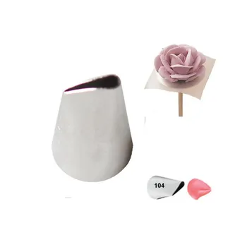 Petale de trandafir 304 din Oțel Inoxidabil produse de Patiserie Duze DIY Decorare Tort de Conducte Duze Fondant Cupcake Cireasa de Instrumente #104