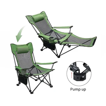 Portabil Camping Scaun cu Picior de Odihnă în aer liber Pliere Scaun de Plajă cu Suport pentru pahare Pernă și Geantă de transport