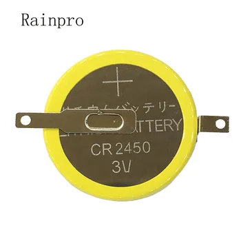 Rainpro 5PCS/LOT baterie cu Litiu CR2450 cu sudura picioarele la 180 de grade 3V pentru Intrarea garda de card.