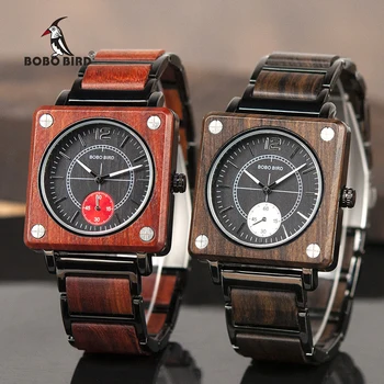 relojes hombre 2020 BOBOBIRD Ceas Barbati Lemn pagani design Cuarț Ceas de mână Ceas de Lux de Top În Cutie de Cadou L-R14
