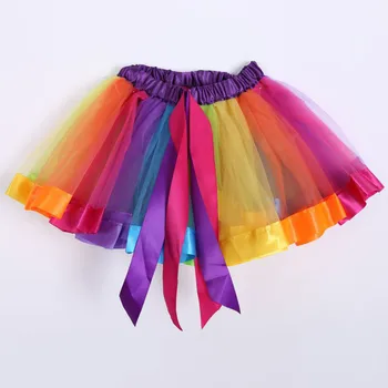 Rochie de bal fusta mini Femei Multicolor Tie-dye 3 Straturi, Elastic Talie Inalta Fusta Scurta de Moda Adult Tutu Dans Fusta 2021