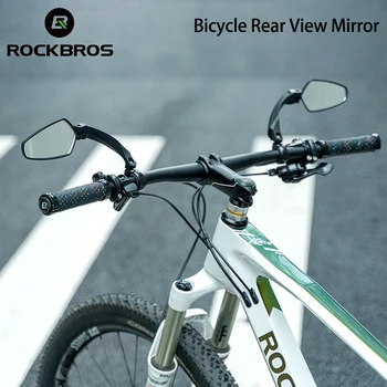 ROCKBROS Biciclete Oglindă Ghidon Oglinda retrovizoare Reglabile Spate Vedere Reflector MTB Bicicleta, Accesorii Bicicleta Oglinzi Retrovizoare