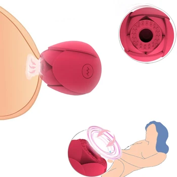 Rose Limba Linge Suge Vibratorul pentru Femei Intim Bunuri Biberon Fraier Oral Lins G-Spot Stimularea Jucarii pentru Adulti 18