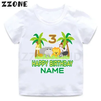 Safari Junglă Animale Leu Desene animate Boys T-shirt 1 2 3 4 5 6 7 8 9 Ani Haine pentru Copii pentru Copii Amuzante Fete tricou,HKP2627
