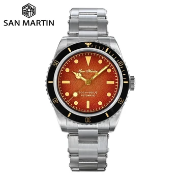 San Martin Diver Watch 38mm Epocă 6200 Retro Apă Fantoma de Lux Safir YN55A Bărbați Automată Ceasuri Mecanice 20Bar Relojes