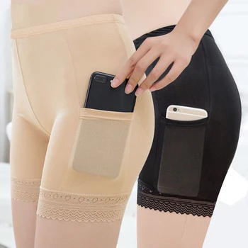 Siguranța Pantaloni Cu Buzunar pantaloni Scurti pentru Femei Pantaloni de Siguranță Doamnelor pantaloni Scurți Cu Dantelă Plus Dimensiune Pantaloni de Siguranță Pentru Femei