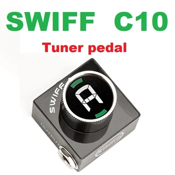 SWIFF AUDIO C10 Inovatoare Mini Pedala Tuner pentru Cromatice Chitara Bass HD Tuning LED Display Reglabil A4 Gama Value 430-449Hz
