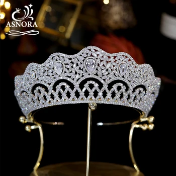 Tiara Mireasa de Lux Capul Bijuterii Pentru Femei Fascinator CZ Coroana Accesorii de Nunta Diademă Couronne Mariage Bijoux Tocado Novia
