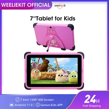 weelikeit 7 Inch Copii Tablete Android 11 1024*600 HD Ouad Core Dual Wifi 2GB 32GB Copii Tableta pentru Copii pentru a Studia cu Titularul