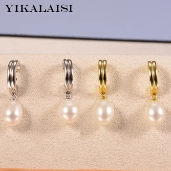 YIKALAISI Argint 925 Bijuterii Cercei cu Perle 2020 Naturale Fine bijuterii Perla de 8-9mm Cercei Pentru Femei en-gros