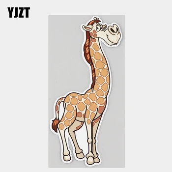 YJZT 12.3 CM X 12,6 CM Amuzant Girafa Decal Creatură Masina Barei de protecție Autocolant 11A-2083