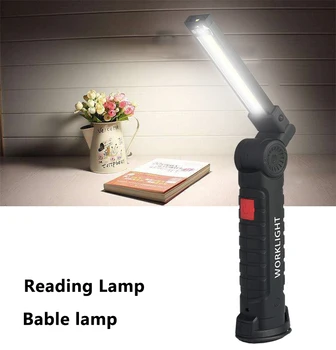 ȘTIULETE de Lucru cu LED-uri Built-in Baterie Lanterna USB Reîncărcabilă Lanterna Lampa 3 Modul Flash de Lumină cu Magnet Portabil Camping Lantern